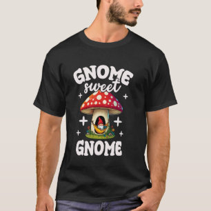 Funny Garden Gnome Gnome Sweet Gnome Graphic T-Shirt