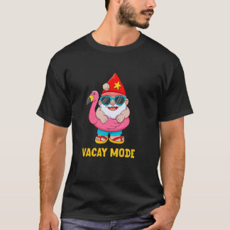 Funny Garden Gnome Vacay Mode Beach Cruise Summer T-Shirt