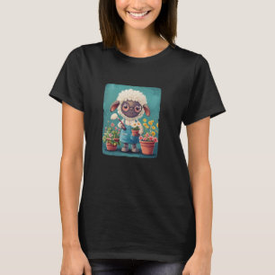 Funny Gardener Sheep with a Touch of Humour Costum T-Shirt