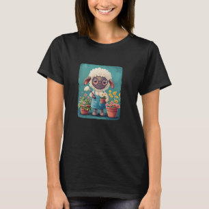 Funny Gardener Sheep with a Touch of Humour Costum T-Shirt