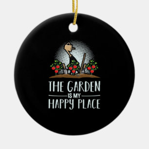 Funny Gardening Ceramic Ornament