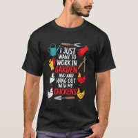 Funny Gardening Chickens Lover Garden Gardener Pla