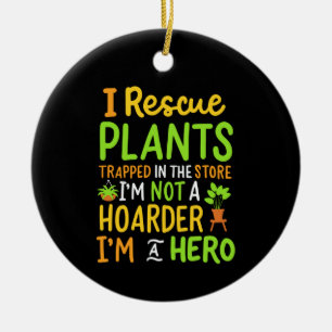 Funny Gardening Gardener Ceramic Ornament