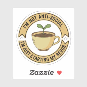Funny Gardening Introvert Pun - I'm Not Anti-Socia