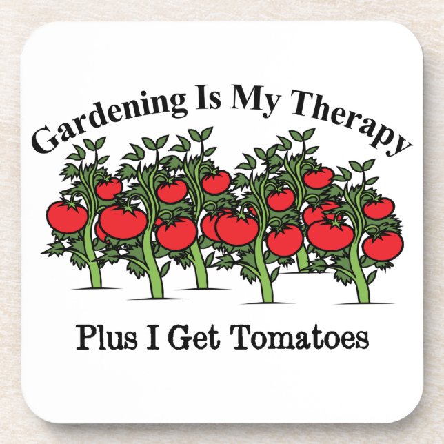 Funny Gardening Is My Therapy Coaster (Front)