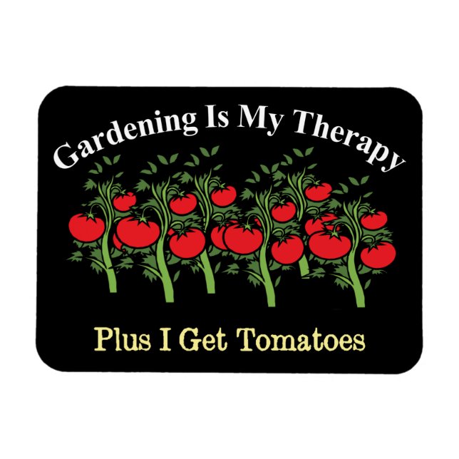 Funny Gardening Is My Therapy Magnet (Horizontal)