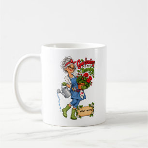 Funny Gardening Is My Therapy Personalised Gardene Coffee Mug