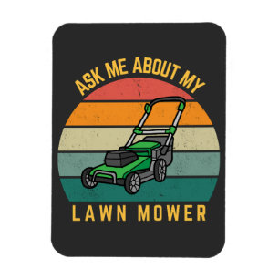 Funny Gardening Lawn Care Dad Magnet