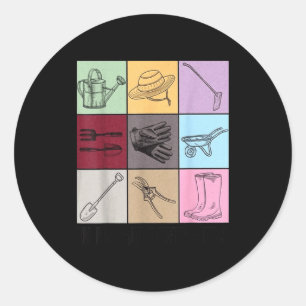 Funny Gardening Lover S Plant Lover , Men's G Clic Classic Round Sticker