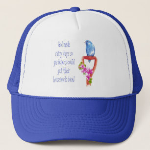 Funny Gardening Quote, Bluebird Trucker Hat