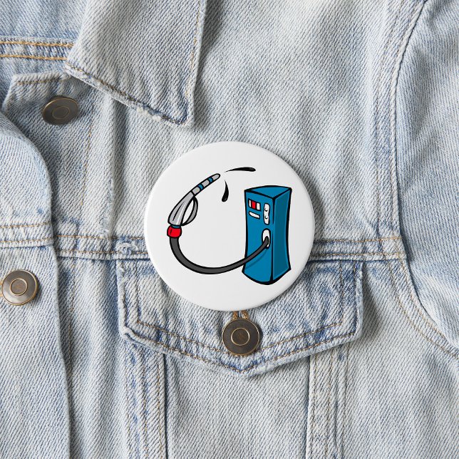 Funny Gas Pump Fuel Station 7.5 Cm Round Badge (Creator Uploaded)