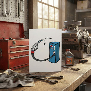 Funny Gas Pump Fuel Station Card