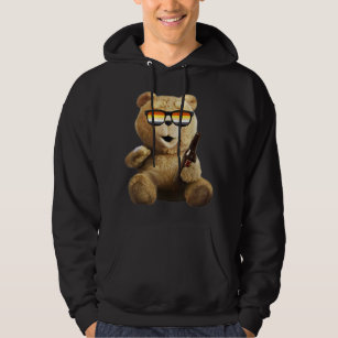 teddy bear hooded sweatshirt