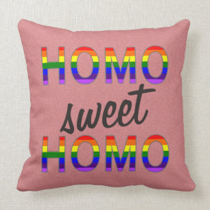 Funny Gay Homo Sweet Homo Cushion