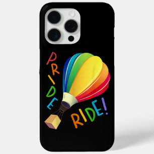 Funny Gay Pride Hot Air Balloon Rainbow Ride Gays iPhone 15 Pro Max Case