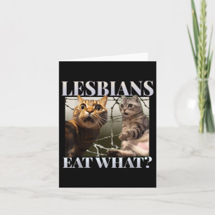 Funny Gay Pride Lesbians Eat What Queer Lgbtq Blac Card