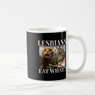 Funny Gay Pride Lesbians Eat What Queer Lgbtq Blac Coffee Mug