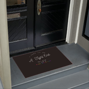 Funny Gay Pride LGBT Football Receiver Quarterback Doormat