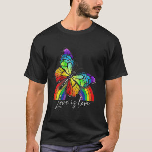 Funny Gay Pride LGBT Love Is Love Rainbow T-Shirt