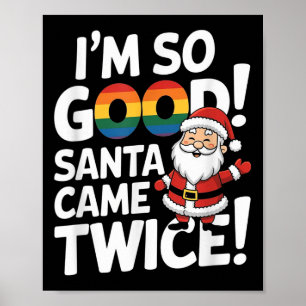 Funny Gay Santa Claus Christmas Lgbt Pun Pride Xma Poster