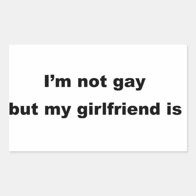 Funny Gay Slogan! Rectangular Sticker (Front)