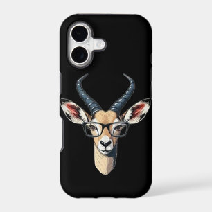 Funny gazelle face for safari and spectacles lover