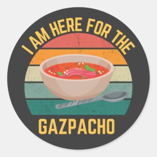 Funny Gazpacho Classic Round Sticker