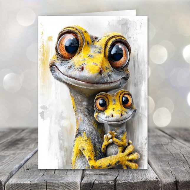 Funny Geckos Father's Day Holiday Card (Creator Uploaded)