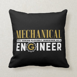Funny Geek Engineer Mechanical Engineering Student Cushion