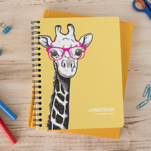 Funny Geek Giraffe Name 2026 Planner