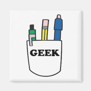 Funny GEEK Pocket Protector Magnet