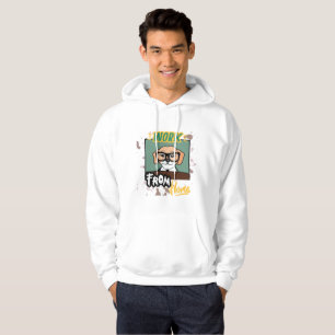 Funny Geeky Dog Work from Home Hoodie