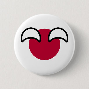 Funny Geeky Japan Countryball Flag 6 Cm Round Badge