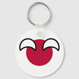 Funny Geeky Japan Countryball Flag Key Ring
