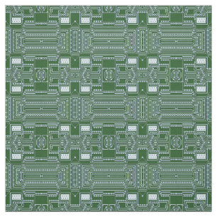 Funny Geeky Nerd Computer Circuit Board Pattern Fabric