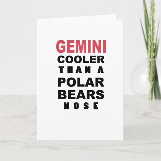 Funny Gemini Birthday Card (Front)