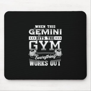 Funny Gemini Gym Workout Design Mouse Pad