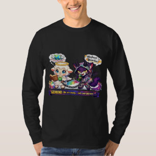 Funny Gemini Zodiac Duality Angel Lamb and Chaos  T-Shirt