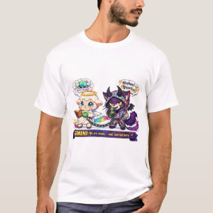 Funny Gemini Zodiac Duality Angel Lamb and Chaos T-Shirt