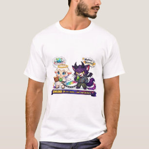 Funny Gemini Zodiac Twins - Angel Sheep and Chaos T-Shirt