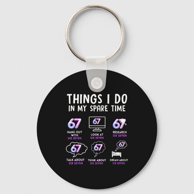 Funny Gen Alpha Lover Trend Fan Modern Youth Humor Key Ring (Front)