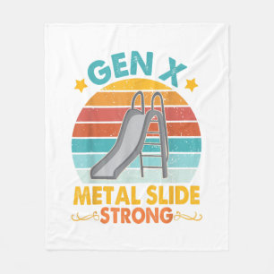 Funny Gen X Generation Sarcasm Gen X Metal Slide A Fleece Blanket