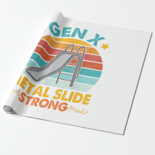 Funny Gen X Generation Sarcasm Gen X Metal Slide A Wrapping Paper