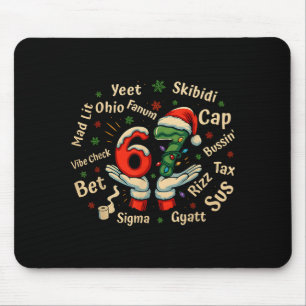 Funny Gen Z Christmas 67 Meme Holiday Trendy Mouse Pad