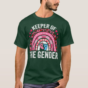 Funny Gender Reveal Keeper Of The Gender Leopard T-Shirt