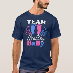 Funny gender reveal of team healthy baby party sup T-Shirt