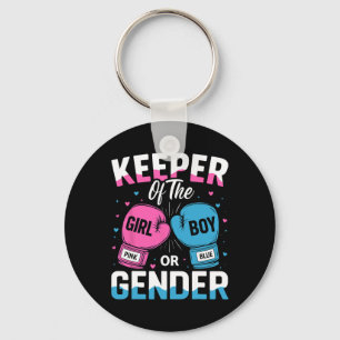 Funny Gender Reveal Party Keeper Of Gender Boxing Key Ring