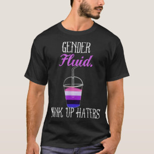 Funny Genderfluid Nonbinary Gender fluid Queer Pri T-Shirt