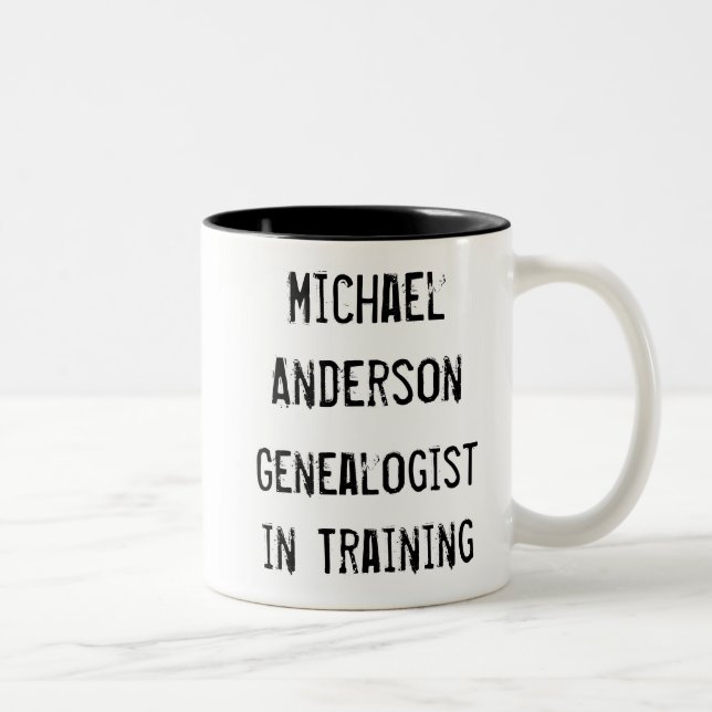 Funny Genealogy Ancestor Custom Personalised Two-Tone Coffee Mug (Right)