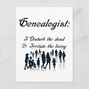 Funny Genealogy  Postcard